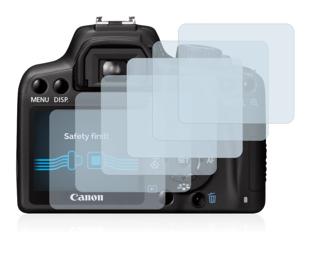 Imagen del dispositivo Canon EOS 1000D con una amplia variedad de protectores de pantalla.