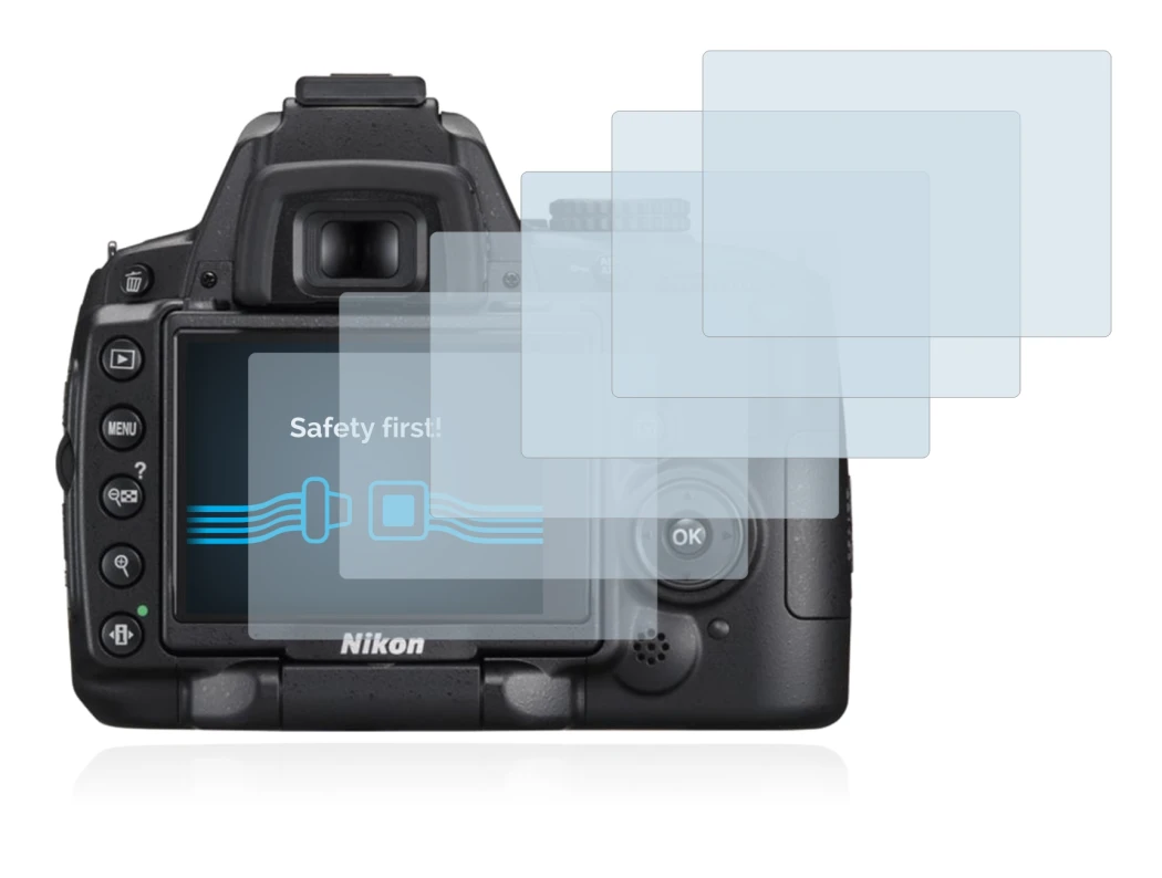 Imagen del dispositivo Nikon D5000 con una amplia variedad de protectores de pantalla.