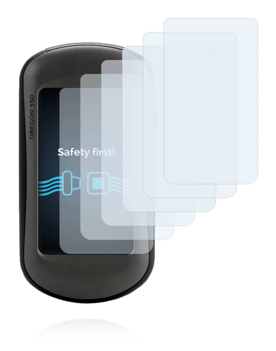 Imagen del dispositivo Garmin Oregon 550 con una amplia variedad de protectores de pantalla.