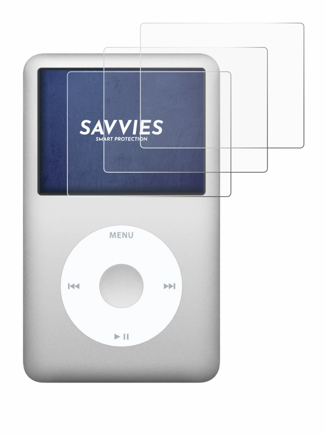 Imagen del dispositivo Apple iPod classic 160 GB (7a Gen.) con una amplia variedad de protectores de pantalla.