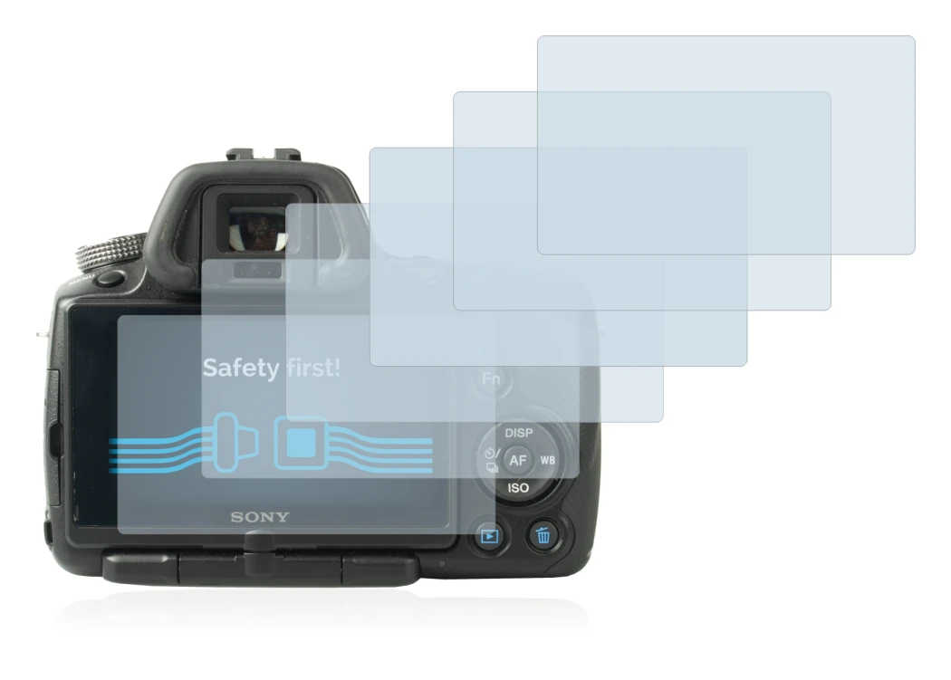 Imagen del dispositivo Sony Alpha 55 (SLT-A55V) con una amplia variedad de protectores de pantalla.