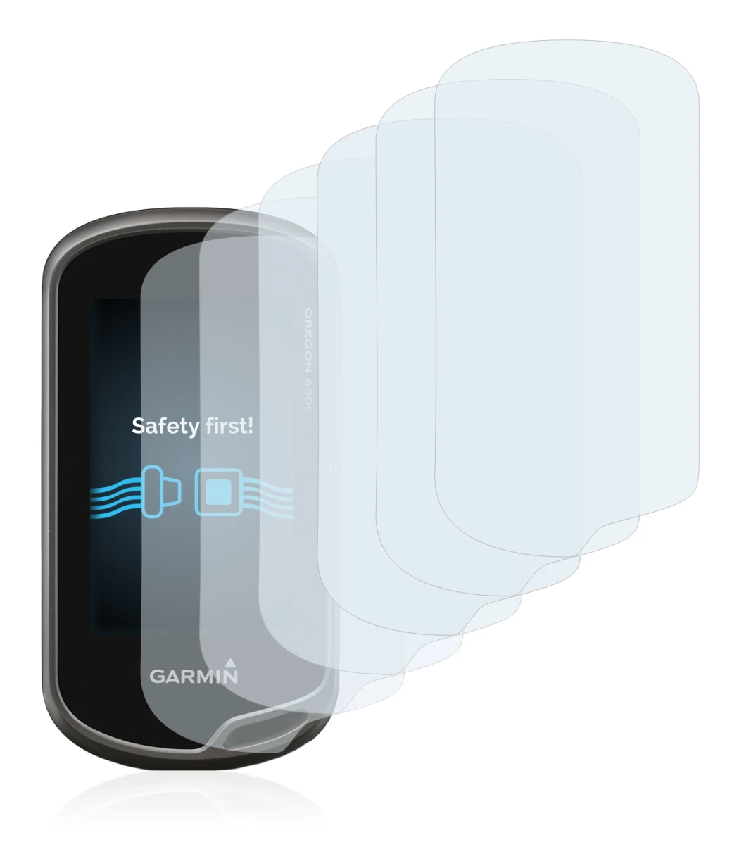 Imagen del dispositivo Garmin Oregon 650t con una amplia variedad de protectores de pantalla.