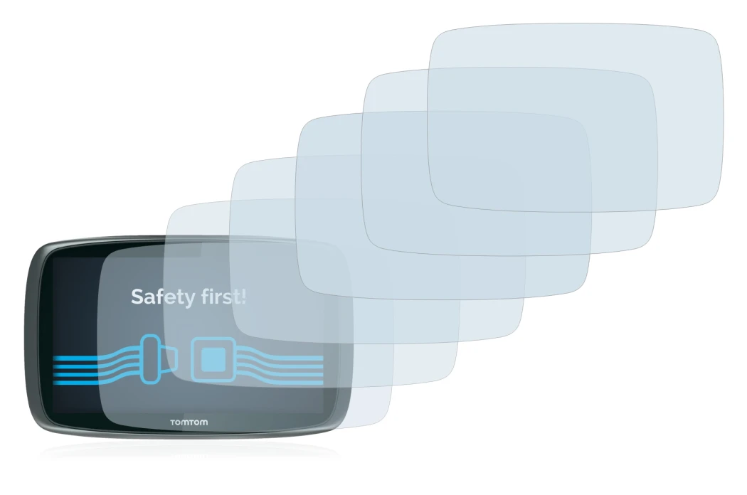 Imagen del dispositivo TomTom GO 6000 con una amplia variedad de protectores de pantalla.