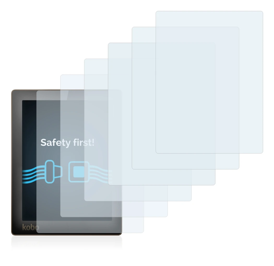 Imagen del dispositivo Kobo Aura con una amplia variedad de protectores de pantalla.