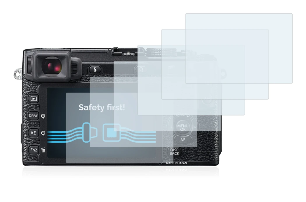 Imagen del dispositivo Fujifilm X-E2 con una amplia variedad de protectores de pantalla.
