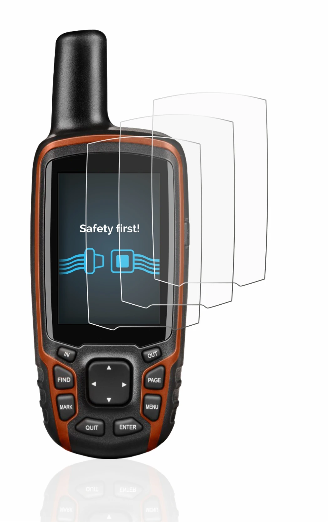 Imagen del dispositivo Garmin GPSMAP 64s con una amplia variedad de protectores de pantalla.