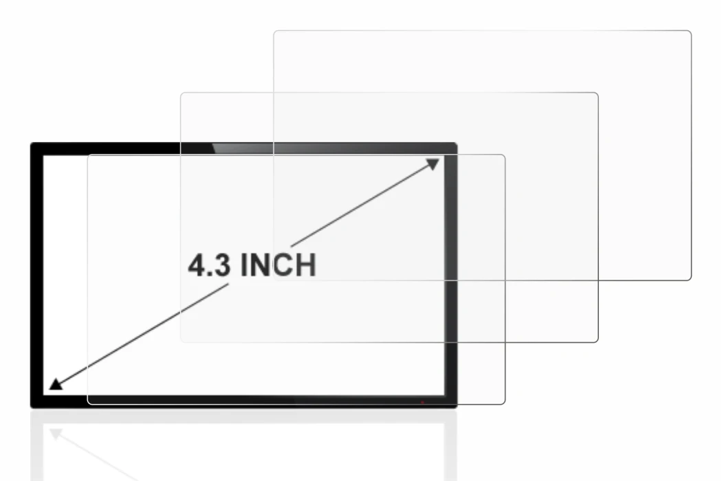 Imagen del dispositivo con una amplia variedad de protectores de pantalla.