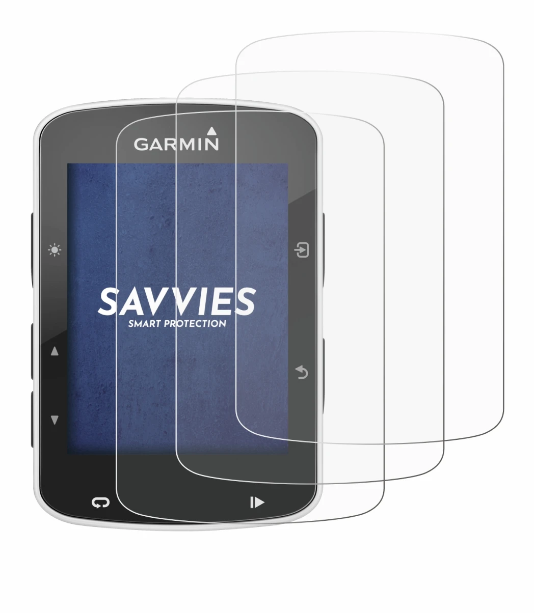 Imagen del dispositivo Garmin Edge 820 con una amplia variedad de protectores de pantalla.