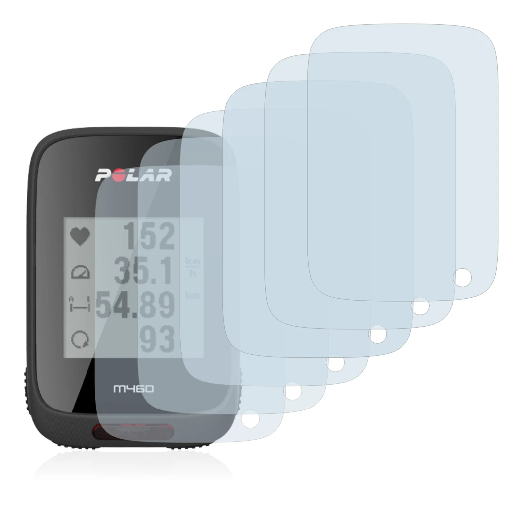 Imagen del dispositivo Polar M460 con una amplia variedad de protectores de pantalla.