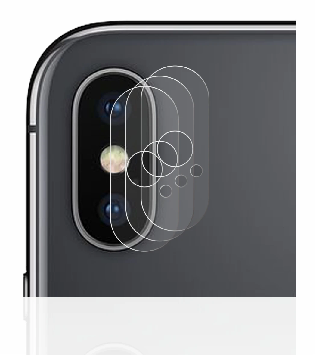 Imagen del dispositivo Apple iPhone X (SÓLO Cámara) con una amplia variedad de protectores de pantalla.