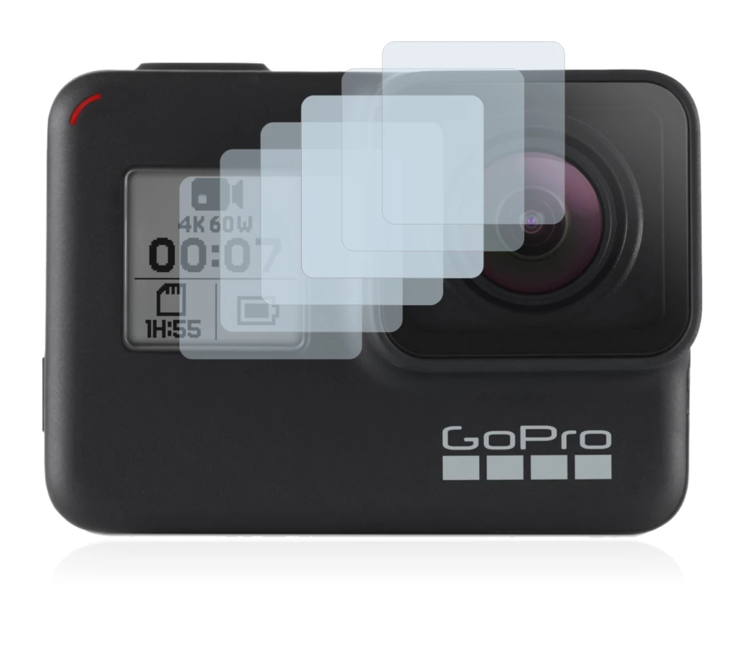 Imagen del dispositivo GoPro Hero 7 Black (Pantalla delantera) con una amplia variedad de protectores de pantalla.
