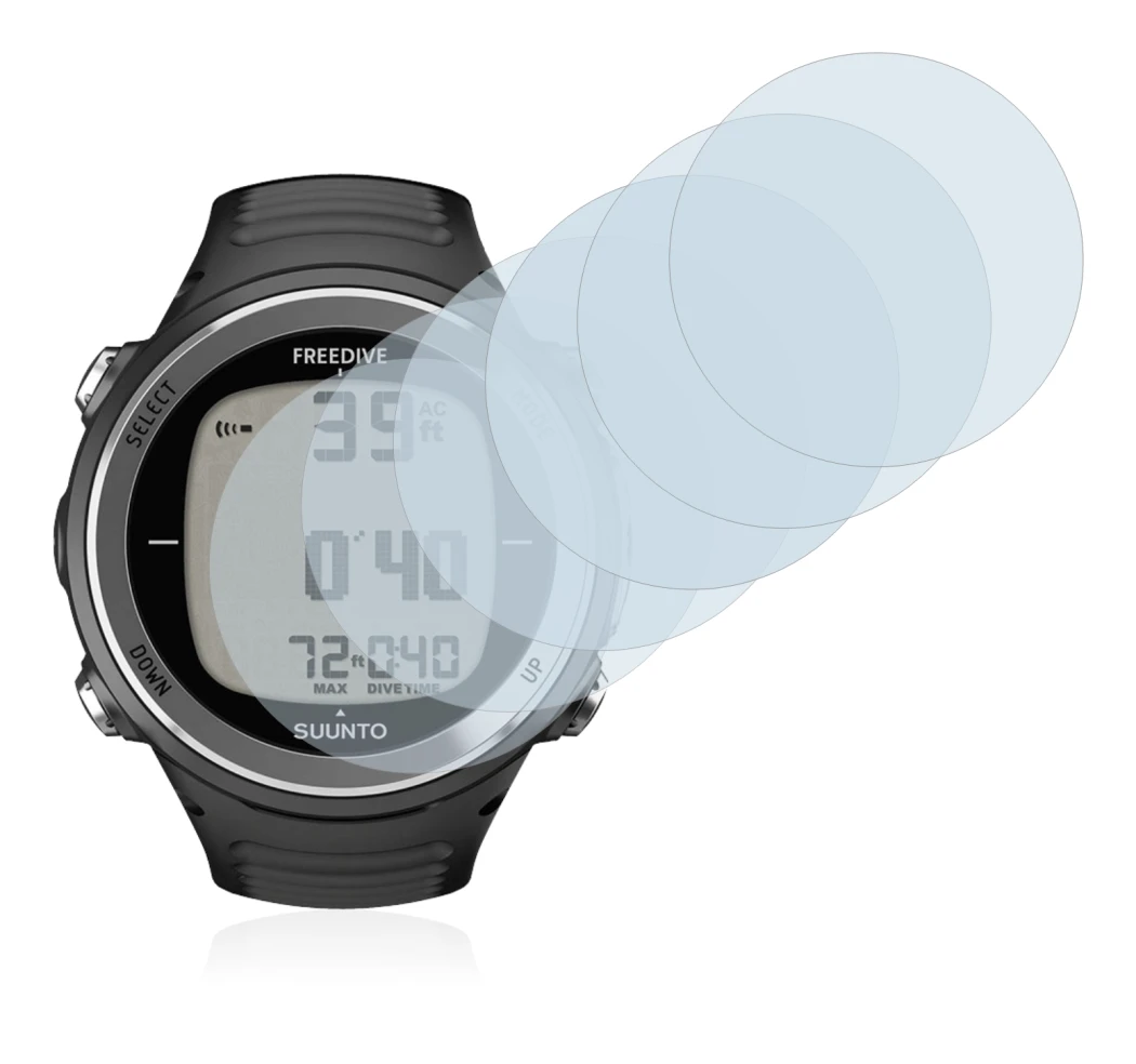 Imagen del dispositivo Suunto D4F con una amplia variedad de protectores de pantalla.