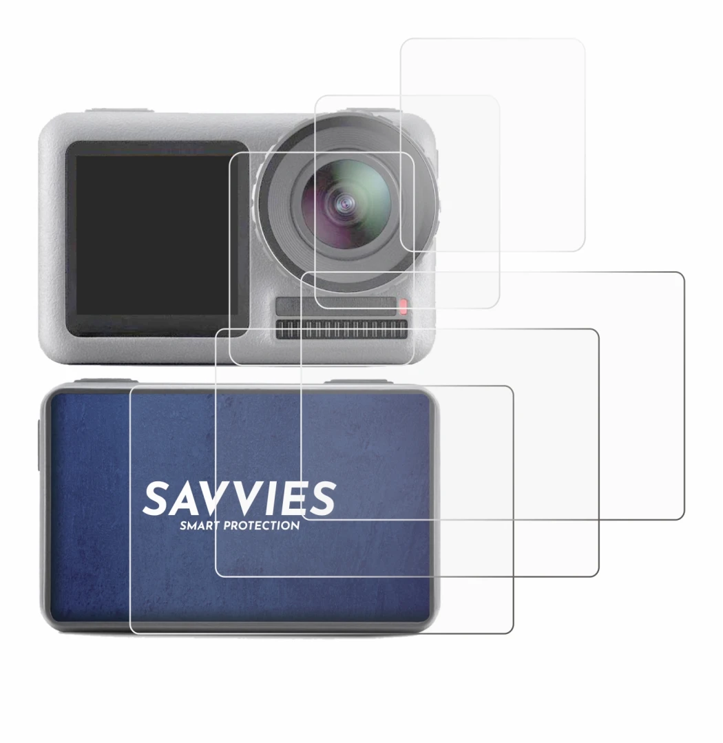 Imagen del dispositivo DJI Osmo Action con una amplia variedad de protectores de pantalla.