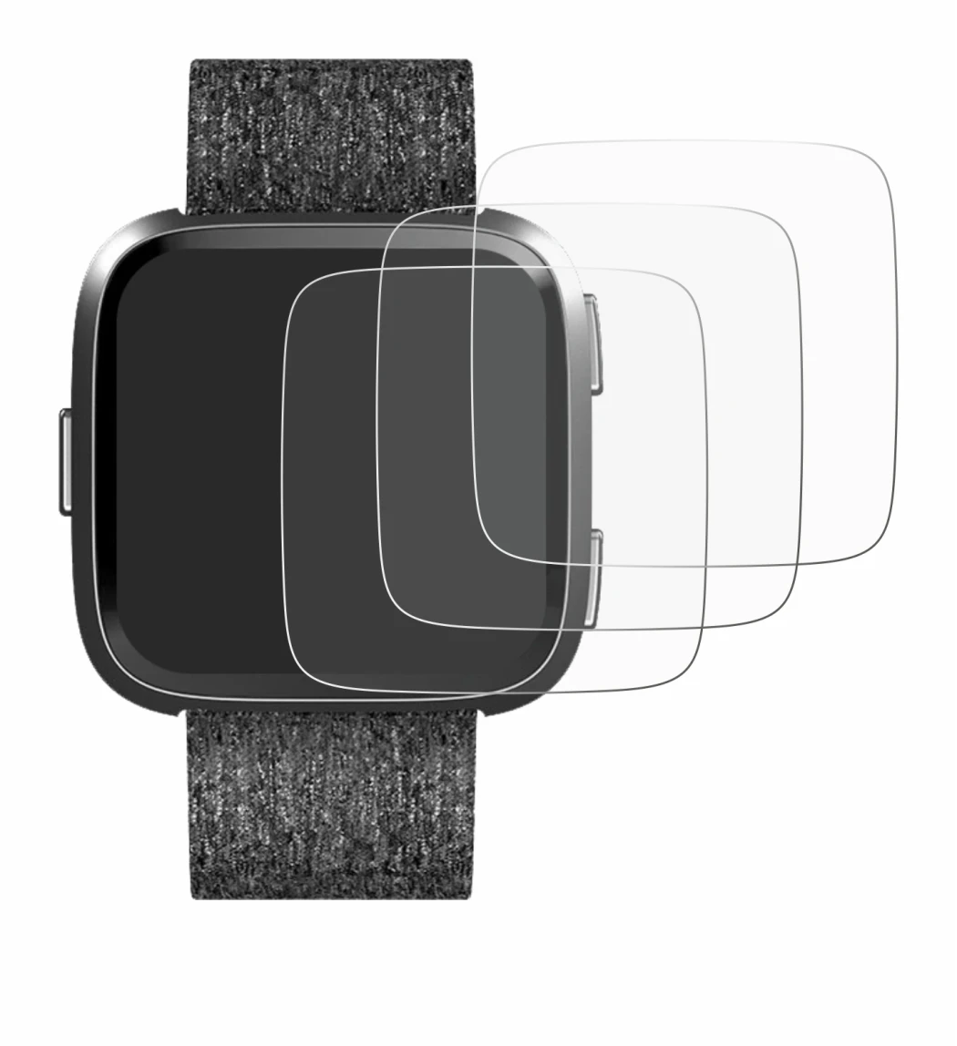 Imagen del dispositivo Fitbit Versa Special Edition con una amplia variedad de protectores de pantalla.