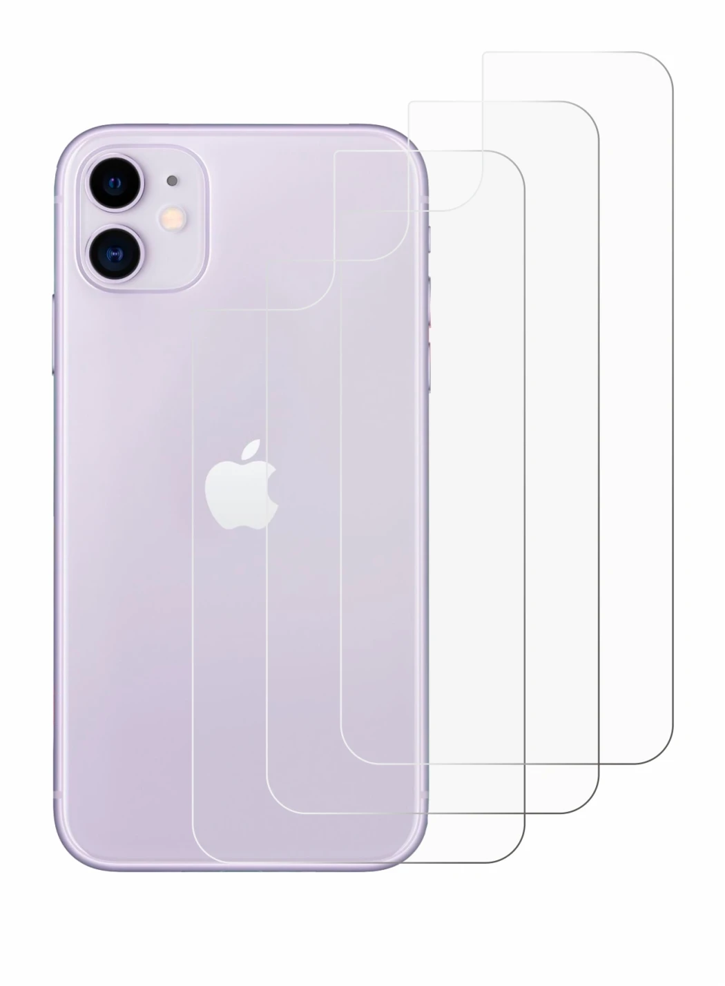 Imagen del dispositivo Apple iPhone 11 (Trasero) con una amplia variedad de protectores de pantalla.