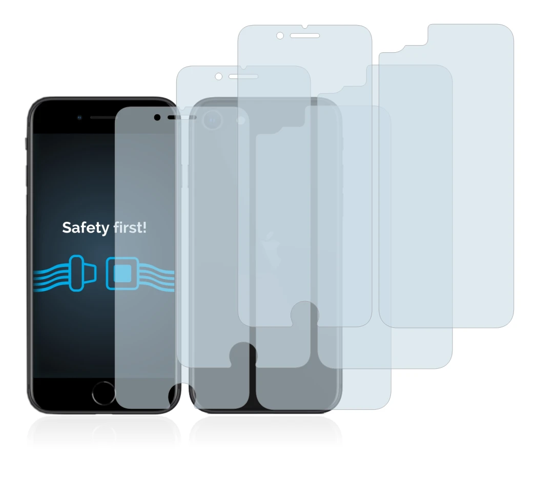 Imagen del dispositivo Apple iPhone SE 2 2020 (Frontal+Trasero) con una amplia variedad de protectores de pantalla.