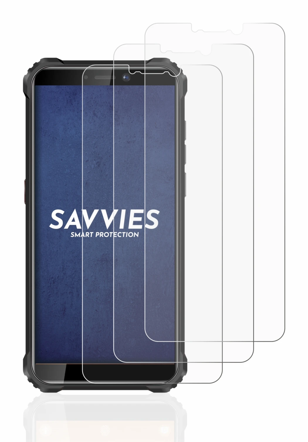 Imagen del dispositivo Oukitel WP5 con una amplia variedad de protectores de pantalla.