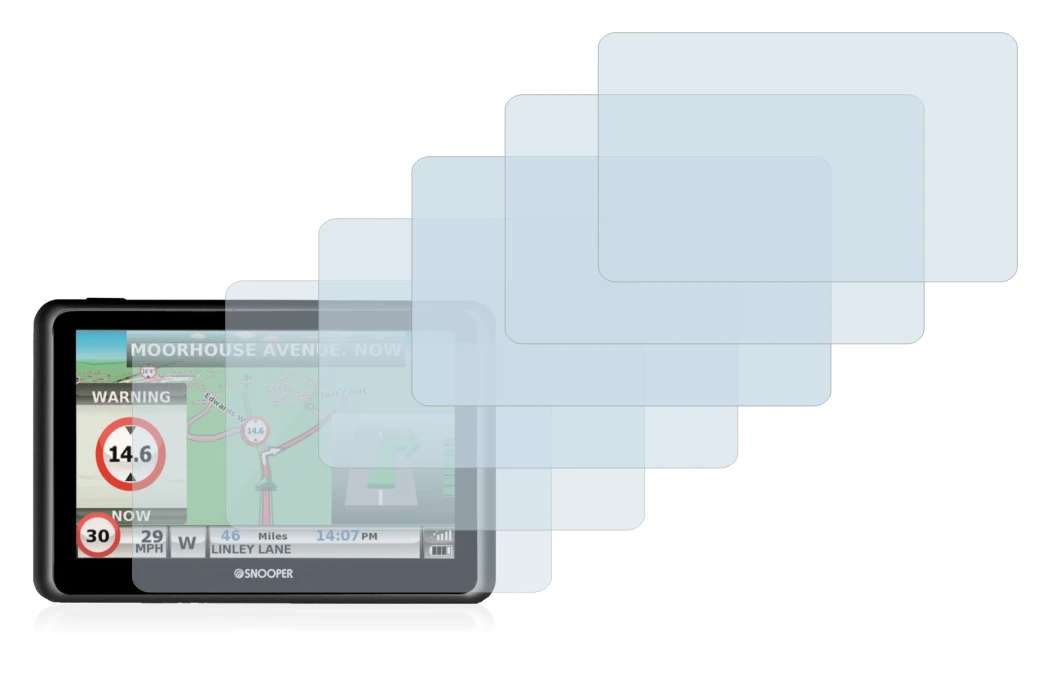 Imagen del dispositivo Snooper Truckmate S6900 con una amplia variedad de protectores de pantalla.