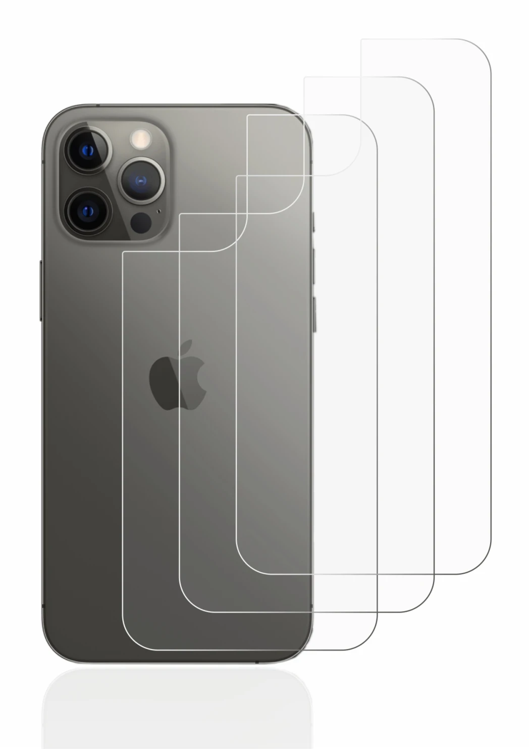 Imagen del dispositivo Apple iPhone 12 Pro Max (Trasero) con una amplia variedad de protectores de pantalla.