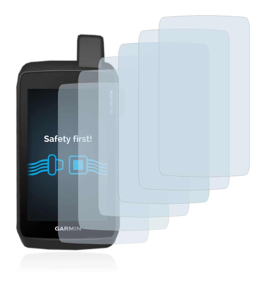 Imagen del dispositivo Garmin Montana 750i con una amplia variedad de protectores de pantalla.