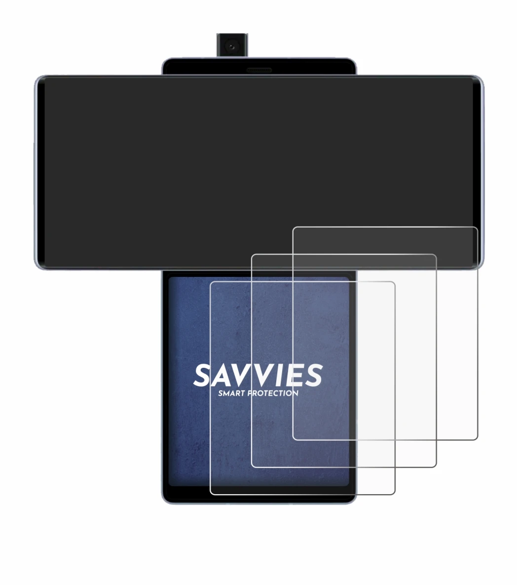 Imagen del dispositivo LG Wing (Pantalla trasera) con una amplia variedad de protectores de pantalla.