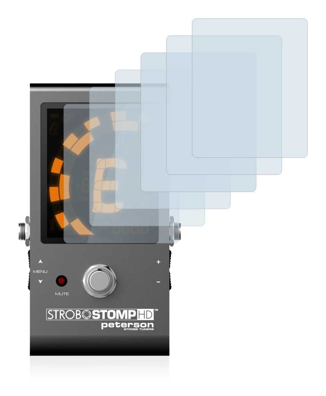 Imagen del dispositivo Peterson Strobostomp HD con una amplia variedad de protectores de pantalla.