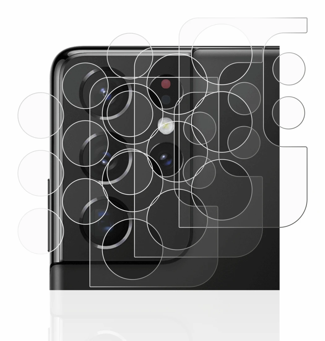 Imagen del dispositivo Samsung Galaxy S21 Ultra 5G (SÓLO Cámara) con una amplia variedad de protectores de pantalla.