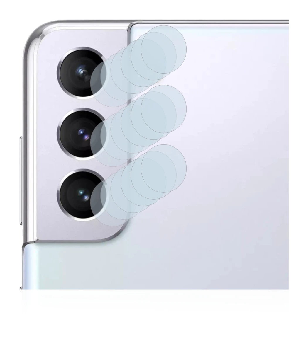 Imagen del dispositivo Samsung Galaxy S21 (SÓLO Cámara) con una amplia variedad de protectores de pantalla.