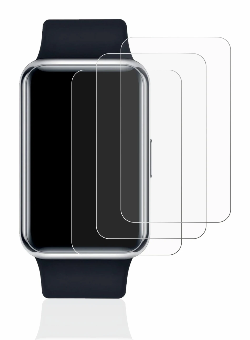 Imagen del dispositivo Huawei Watch Fit Elegant con una amplia variedad de protectores de pantalla.