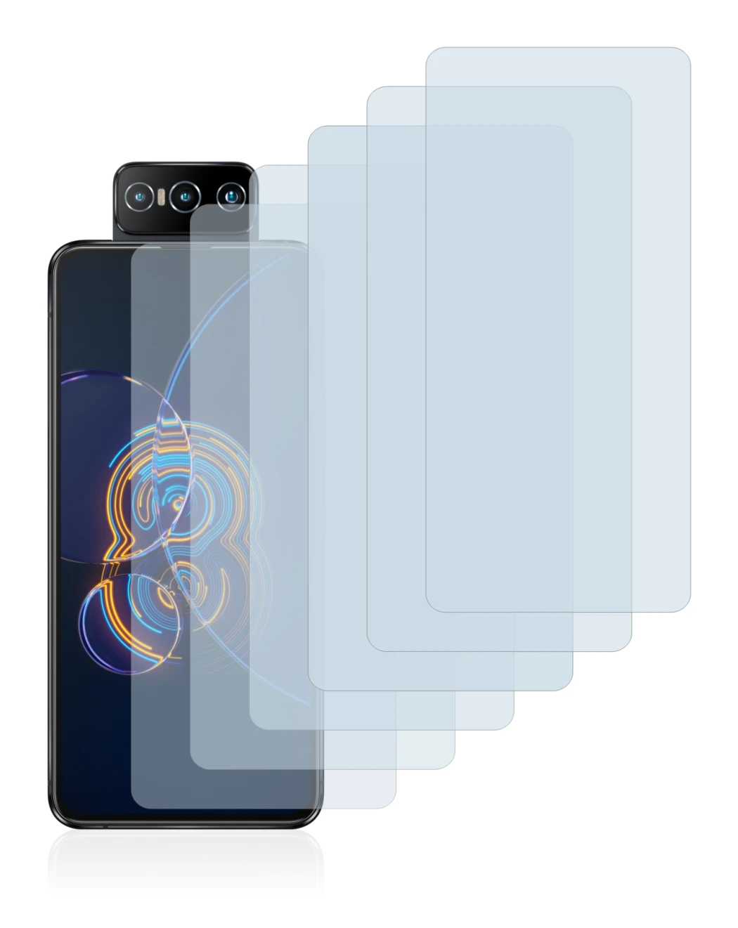 Imagen del dispositivo ASUS ZenFone 8 Flip con una amplia variedad de protectores de pantalla.