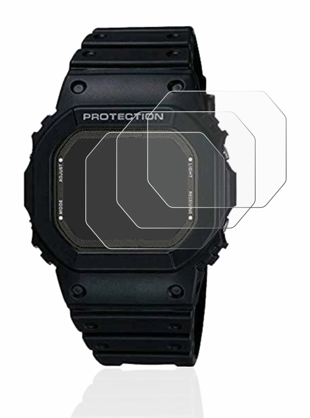 Imagen del dispositivo Casio G-Shock GW-5000-1JF con una amplia variedad de protectores de pantalla.