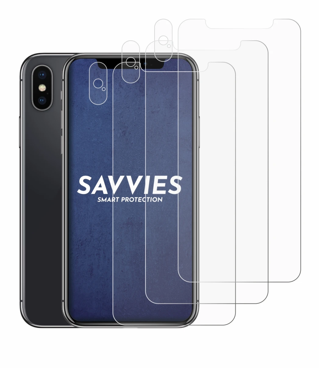Imagen del dispositivo Apple iPhone X (Frontal+Cámara) con una amplia variedad de protectores de pantalla.