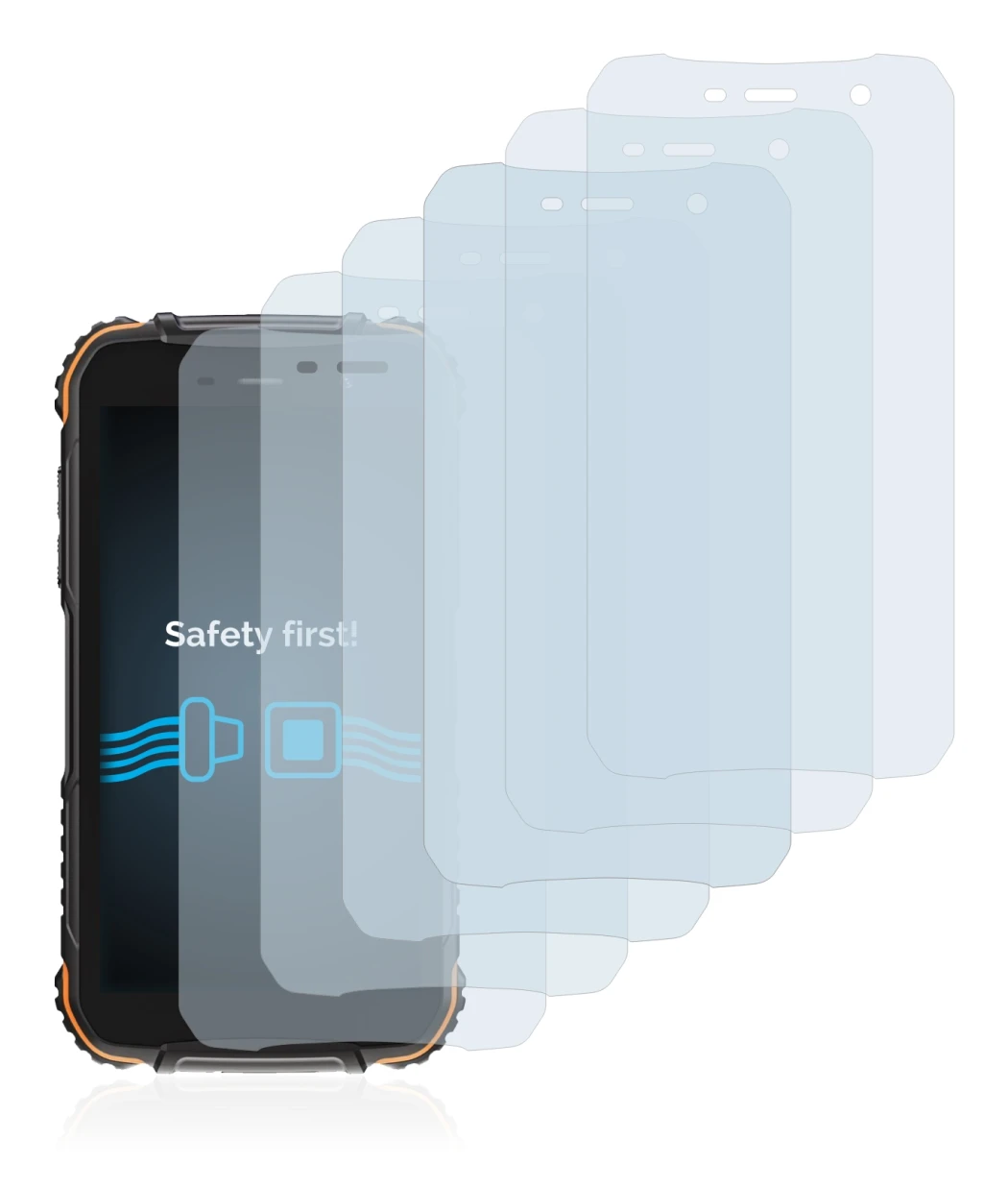 Imagen del dispositivo Doogee S35T con una amplia variedad de protectores de pantalla.