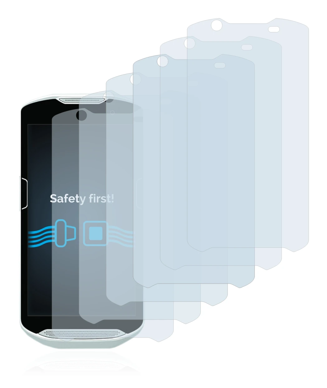 Imagen del dispositivo Zebra TC52 con una amplia variedad de protectores de pantalla.