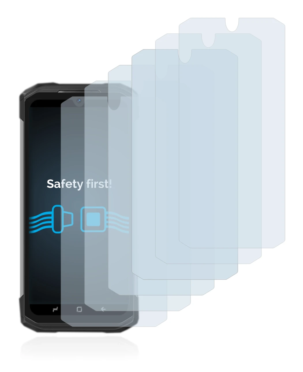 Imagen del dispositivo Doogee S98 Pro con una amplia variedad de protectores de pantalla.