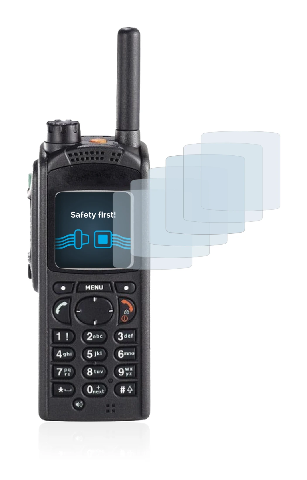 Imagen del dispositivo Motorola MTP850 con una amplia variedad de protectores de pantalla.
