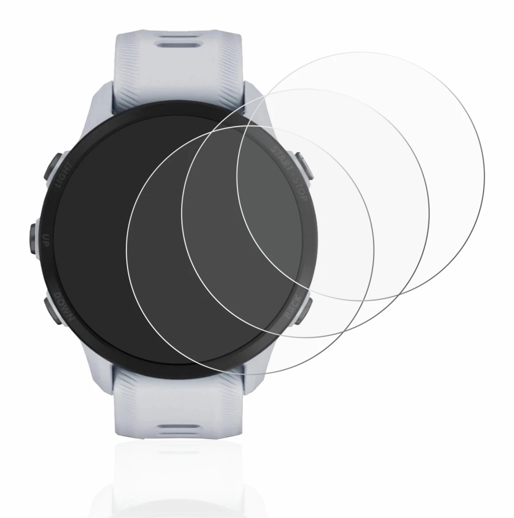Imagen del dispositivo Garmin Forerunner 955 con una amplia variedad de protectores de pantalla.