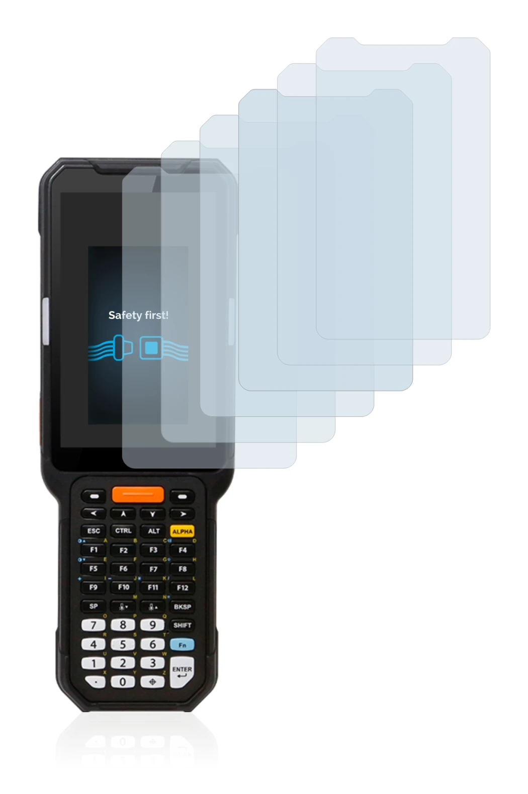 Imagen del dispositivo Point Mobile PM451 con una amplia variedad de protectores de pantalla.