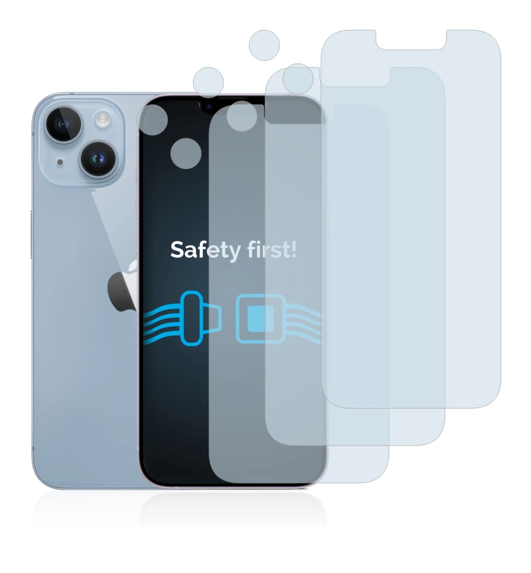 Imagen del dispositivo Apple iPhone 14 (Frontal+Cámara) con una amplia variedad de protectores de pantalla.