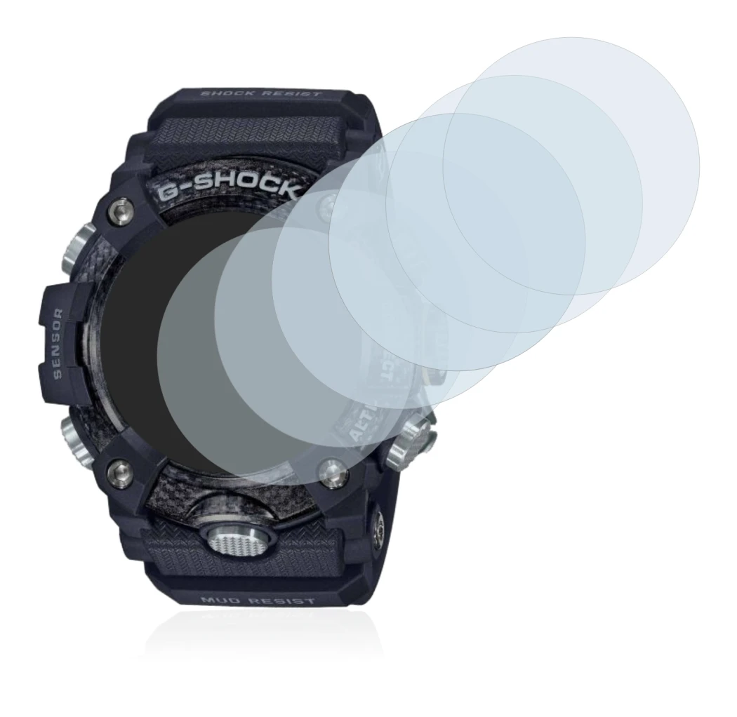 Imagen del dispositivo Casio G-Shock Mudmaster GG-B100-1AER con una amplia variedad de protectores de pantalla.