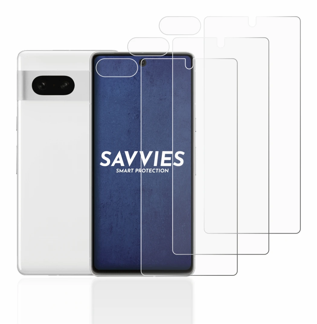 Imagen del dispositivo Google Pixel 7 (Frontal+Cámara) con una amplia variedad de protectores de pantalla.