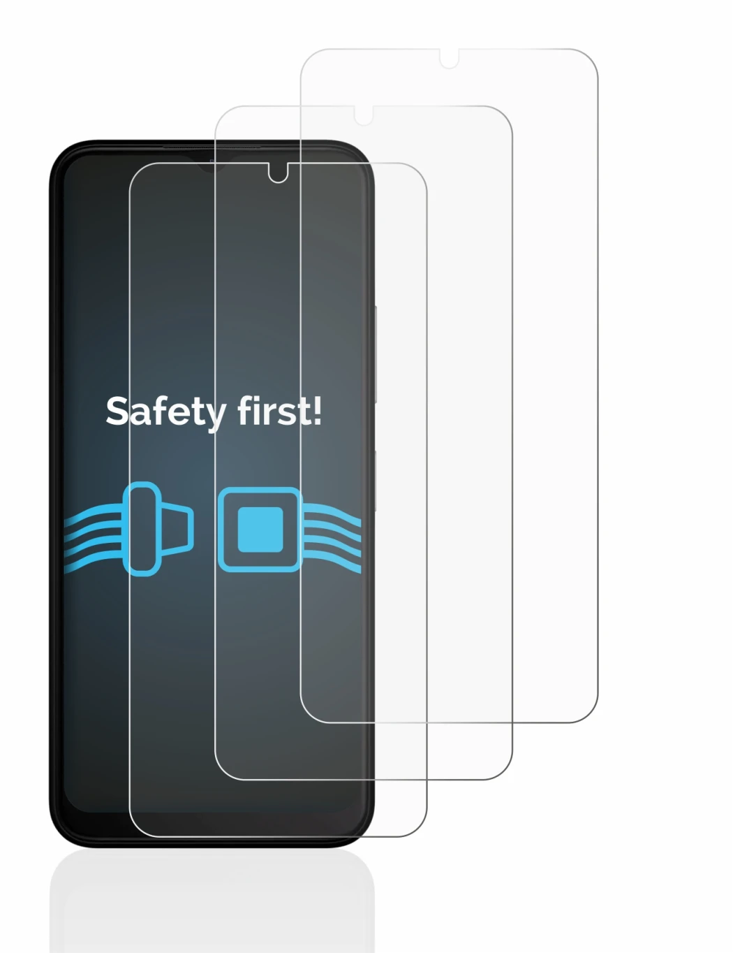 Imagen del dispositivo Nokia C32 con una amplia variedad de protectores de pantalla.