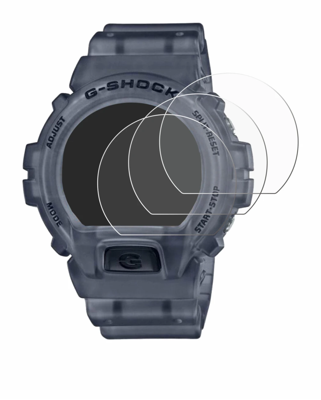 Imagen del dispositivo Casio G-Shock DW-6900 con una amplia variedad de protectores de pantalla.