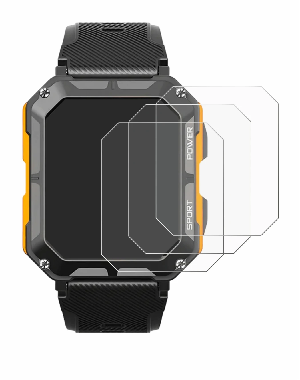Imagen del dispositivo Njord Gear The Indestructible Smartwatch con una amplia variedad de protectores de pantalla.