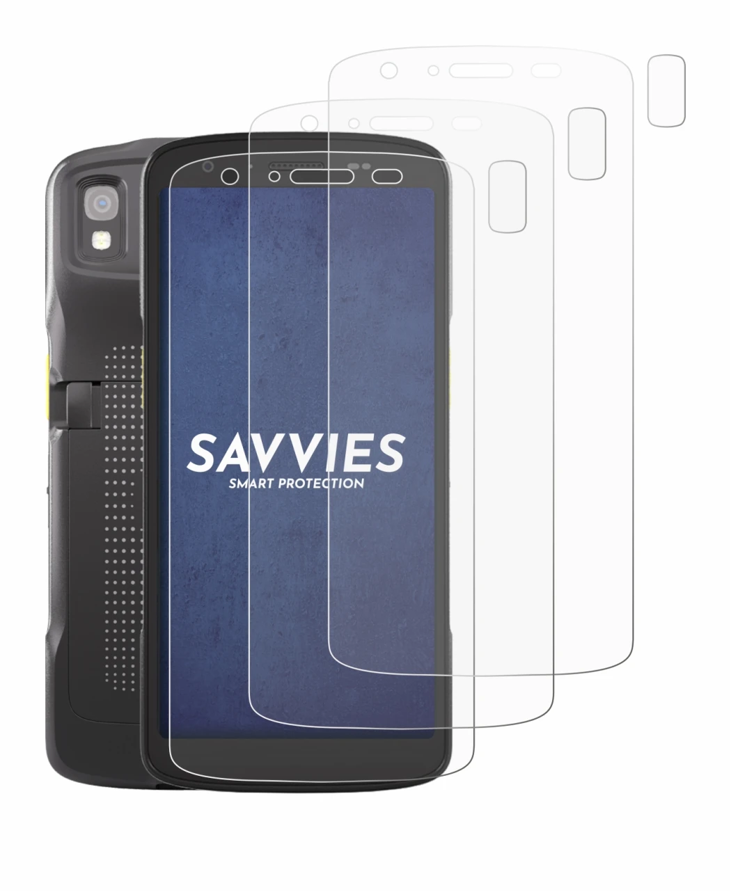 Imagen del dispositivo Zebra TC27 (Frontal+Cámara) con una amplia variedad de protectores de pantalla.