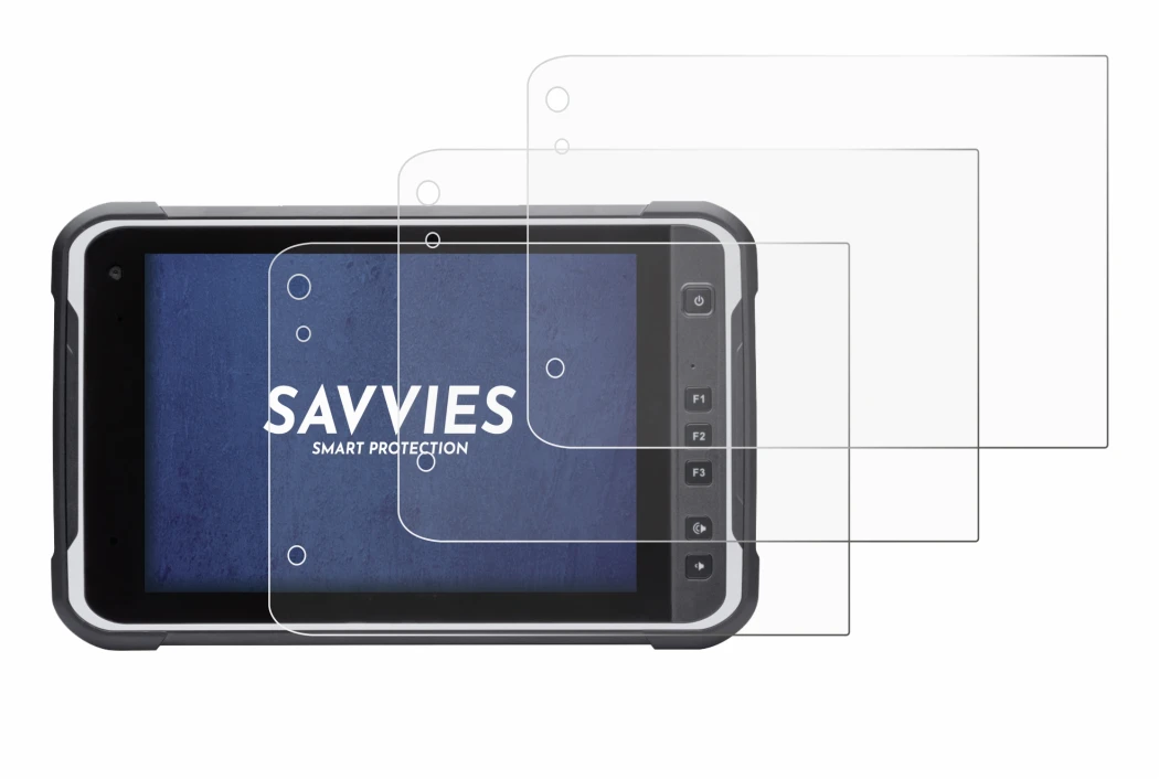 Imagen del dispositivo Handheld Algiz RT8 con una amplia variedad de protectores de pantalla.