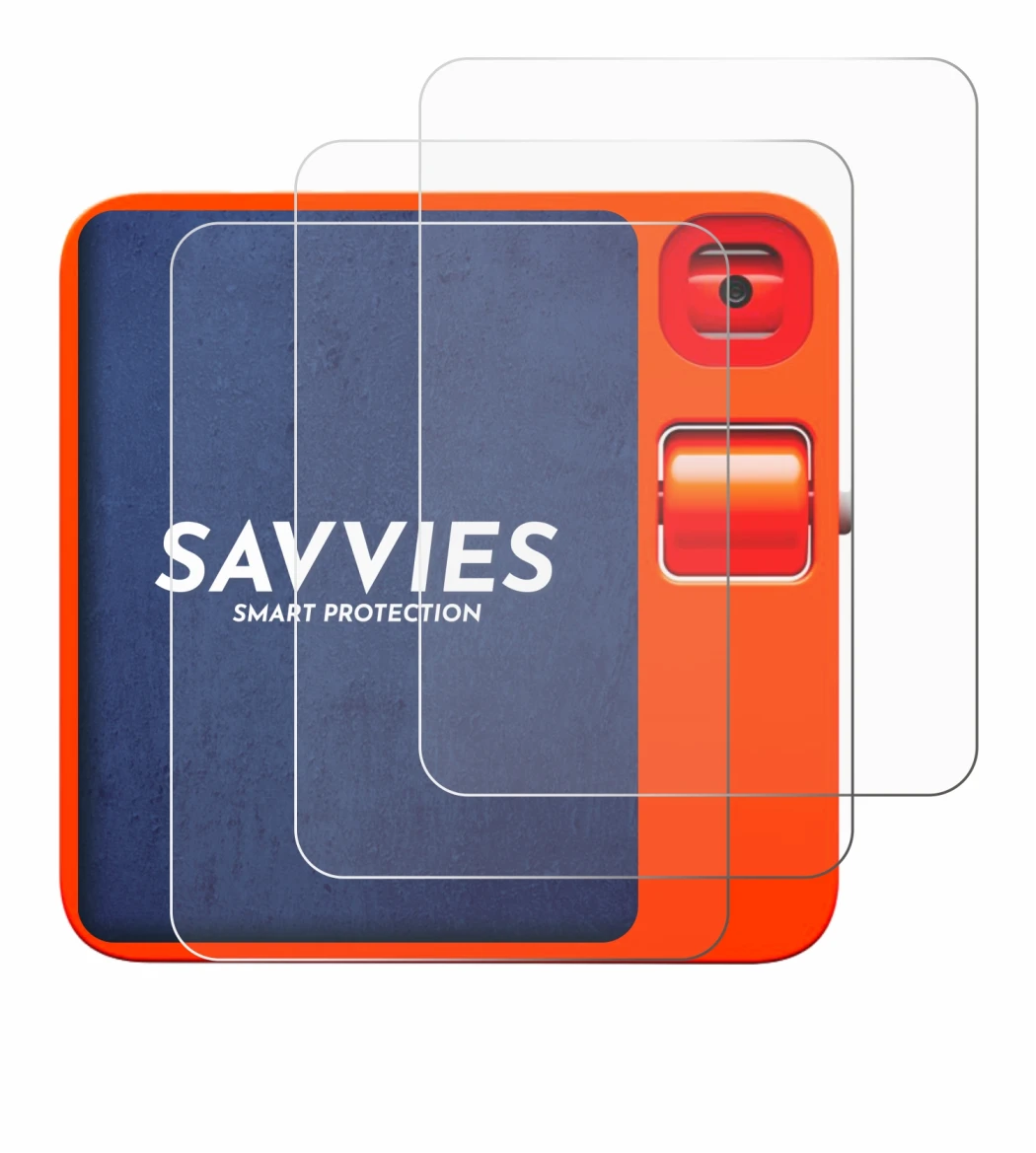 Imagen del dispositivo rabbit r1 con una amplia variedad de protectores de pantalla.