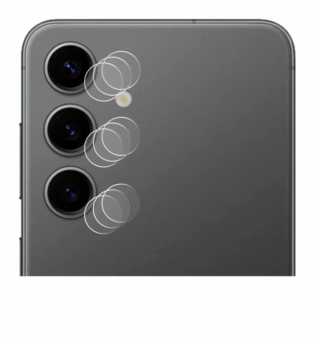 Imagen del dispositivo Samsung Galaxy S24 Plus (SÓLO Cámara) con una amplia variedad de protectores de pantalla.