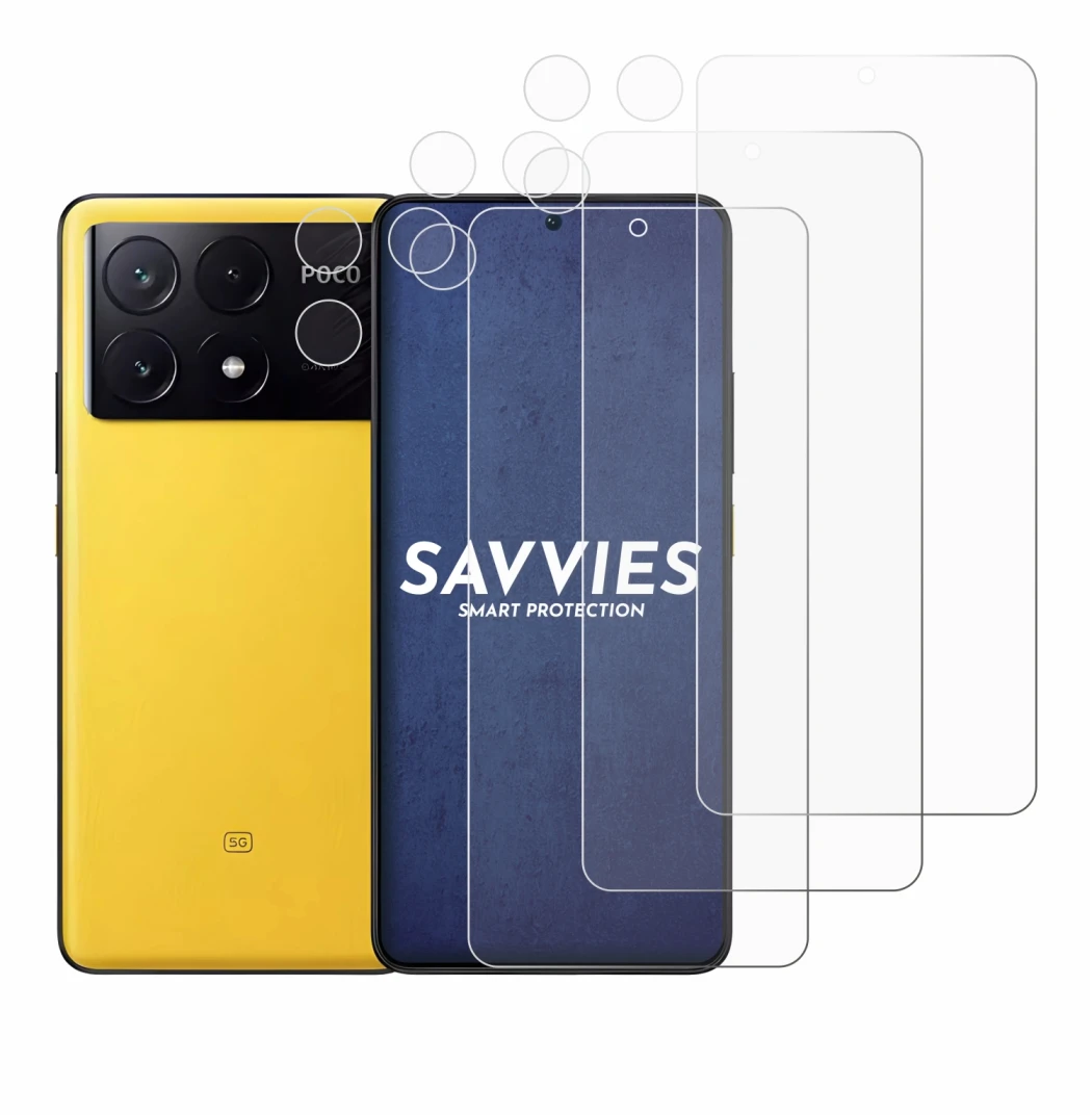 Imagen del dispositivo Xiaomi Poco X6 Pro (Frontal+Cámara) con una amplia variedad de protectores de pantalla.