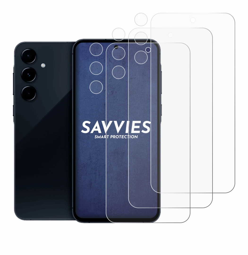Imagen del dispositivo Samsung Galaxy A35 5G (Frontal+Cámara) con una amplia variedad de protectores de pantalla.